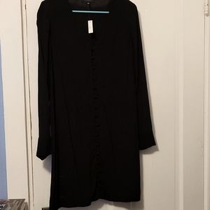 Madewell black button down dress